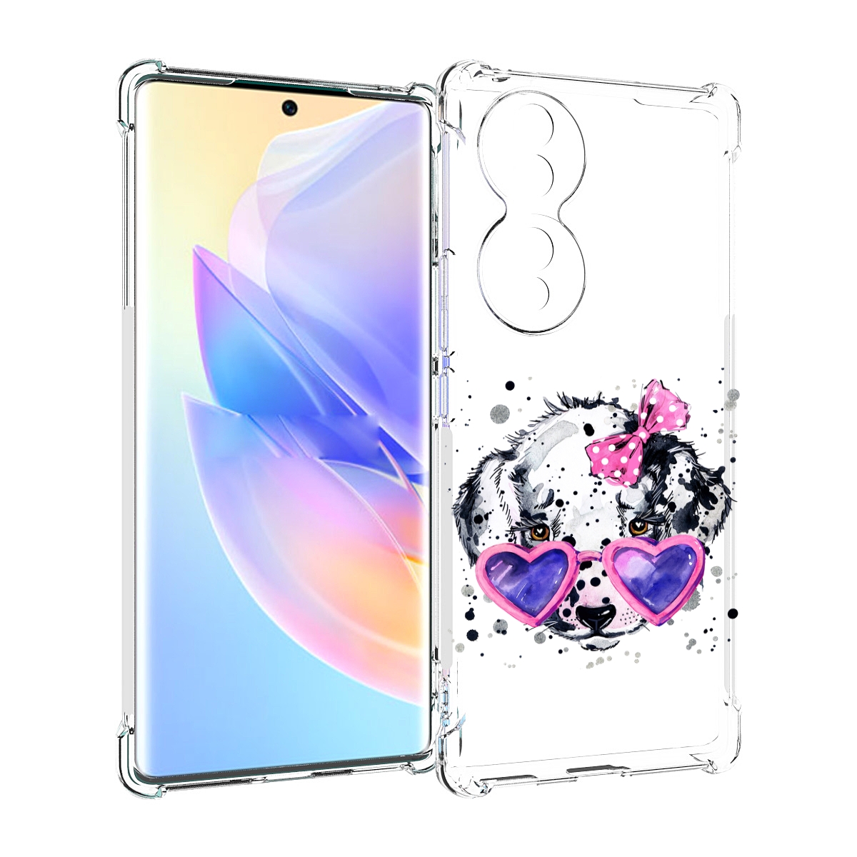 

Чехол MyPads долматинец в очках для Honor 70, Прозрачный, Tocco