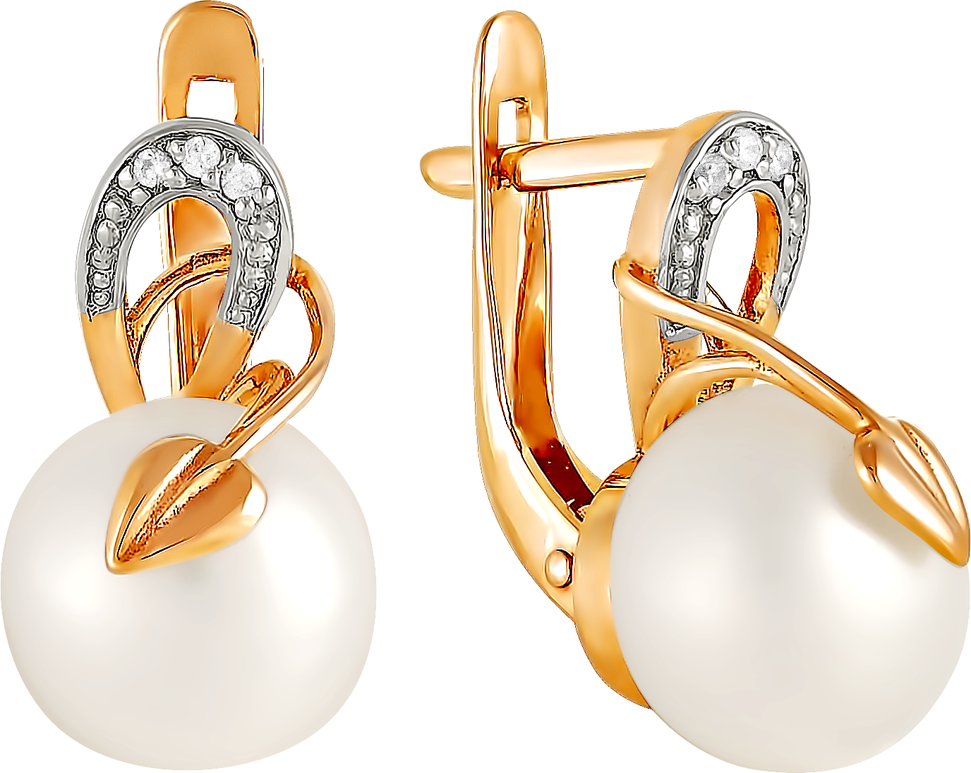 

Серьги женские из золота Примаэксклюзив 290-1-713Р, жемчуг/фианит, 290-1-713Р