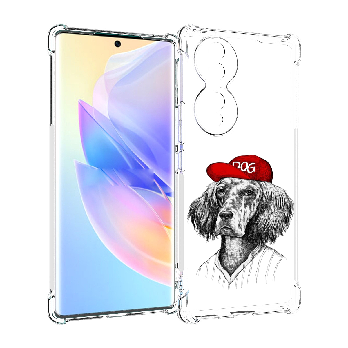 

Чехол MyPads дог для Honor 70, Прозрачный, Tocco