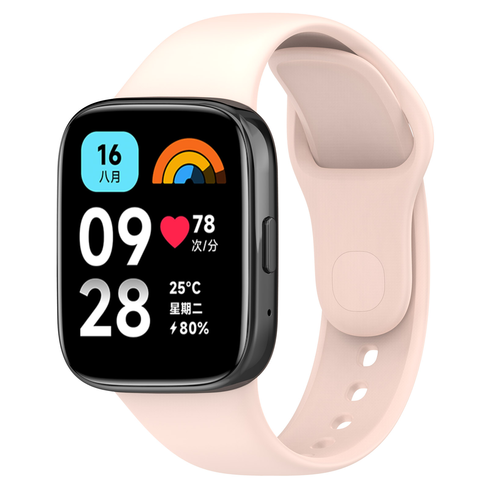 

Силиконовый ремешок для Redmi Watch 3 Lite, Redmi Watch 3 Active, розовый