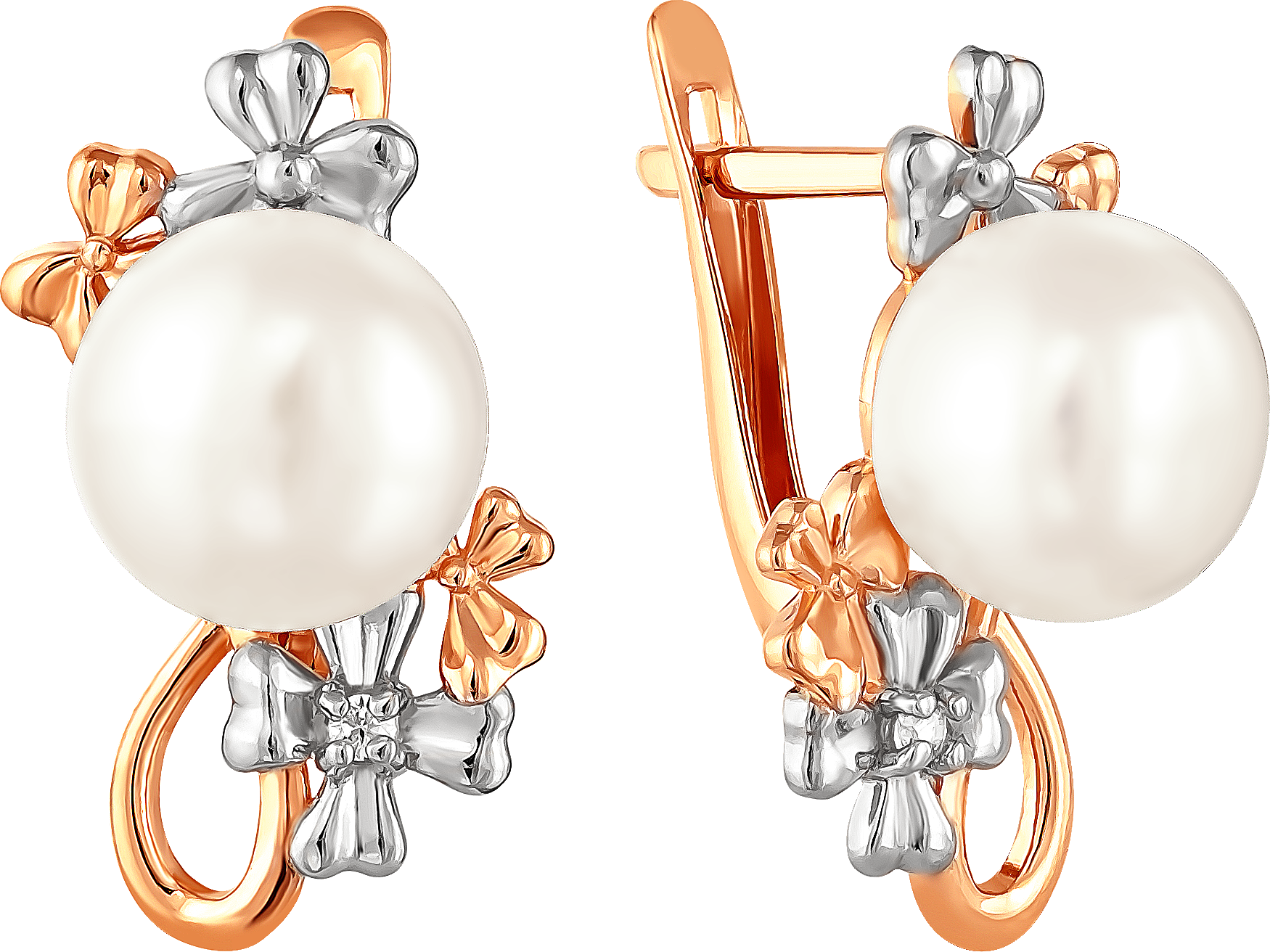

Серьги женские из золота Примаэксклюзив 290-1-872Р, жемчуг/фианит, 290-1-872Р