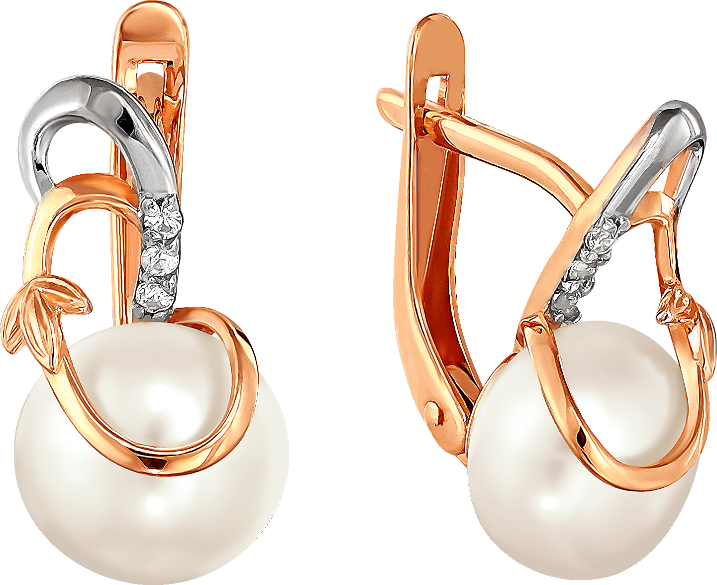 

Серьги женские из золота Примаэксклюзив 290-1-875Р, жемчуг/фианит, 290-1-875Р