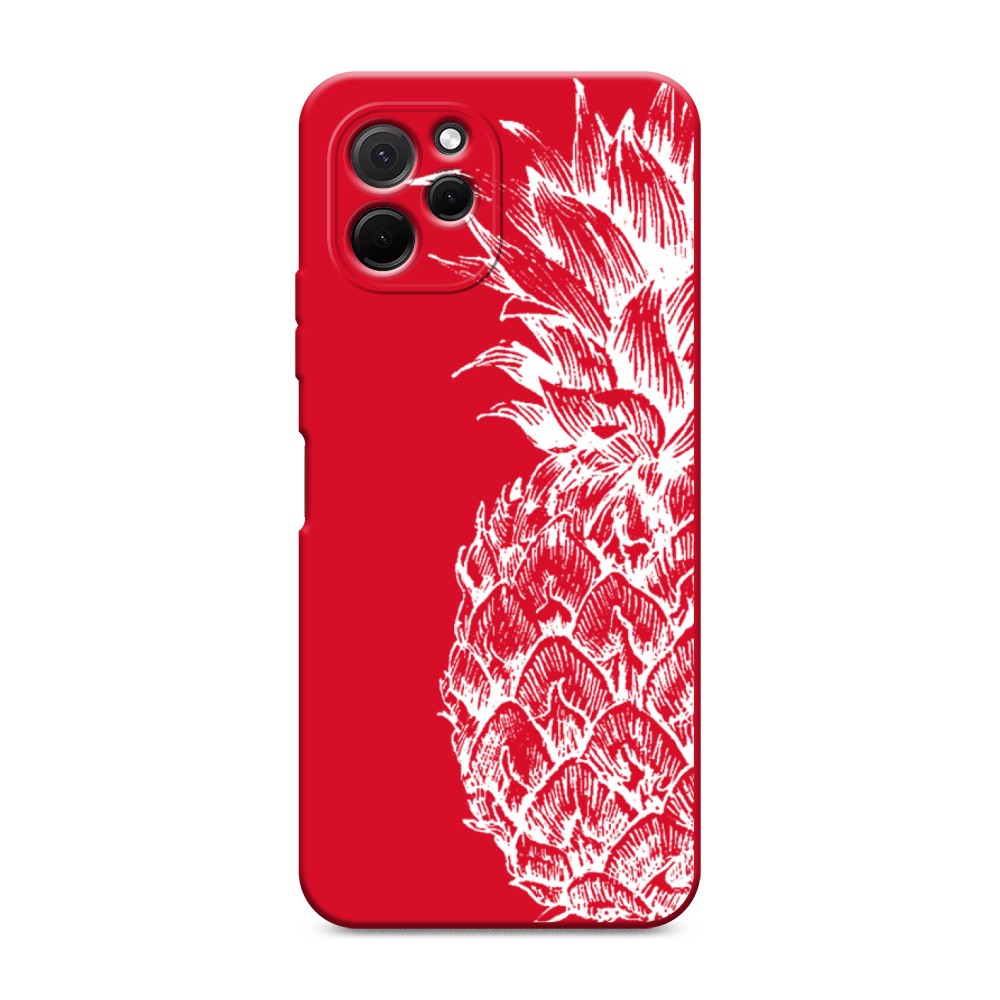 

Чехол Awog на HuaweI Nova Y61 "Ананас графика белая", Белый, 6120053-1