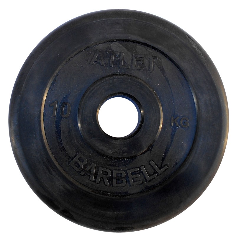 

Диск для штанги MB Barbell Atlet 10 кг, 51 мм черный, Atlet