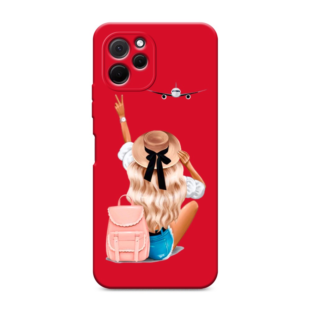 

Чехол Awog на HuaweI Nova Y61 "Автостопом самолетом", Бежевый;белый, 6120053-1