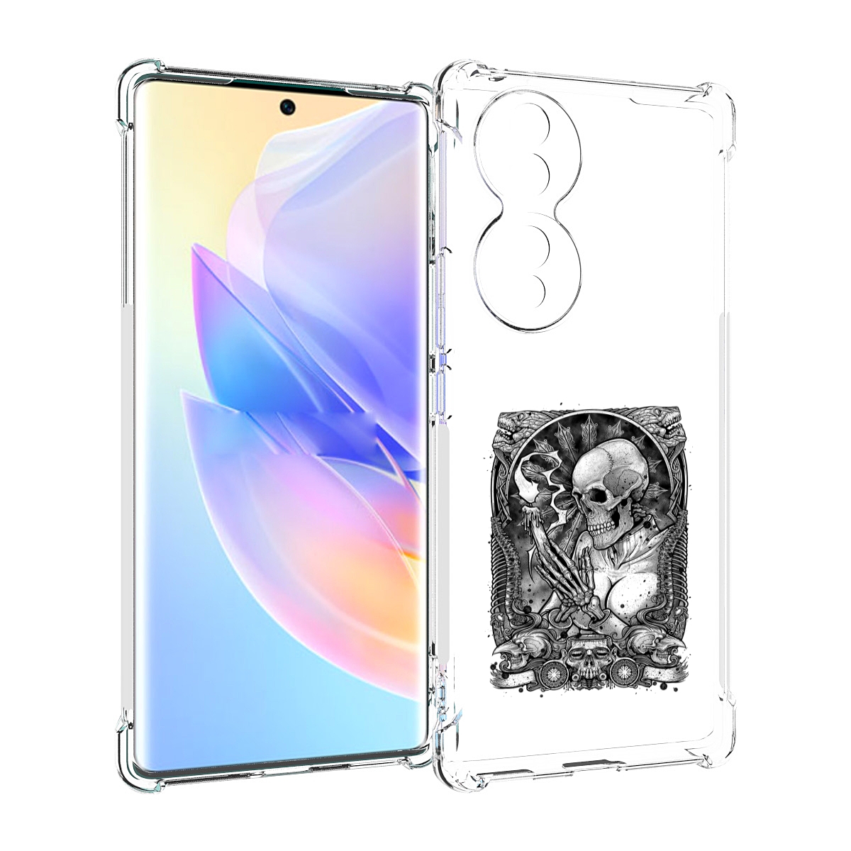 

Чехол MyPads девушка скелет для Honor 70, Прозрачный, Tocco
