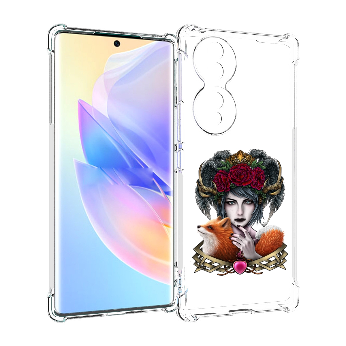 

Чехол MyPads девушка с лисой для Honor 70, Прозрачный, Tocco