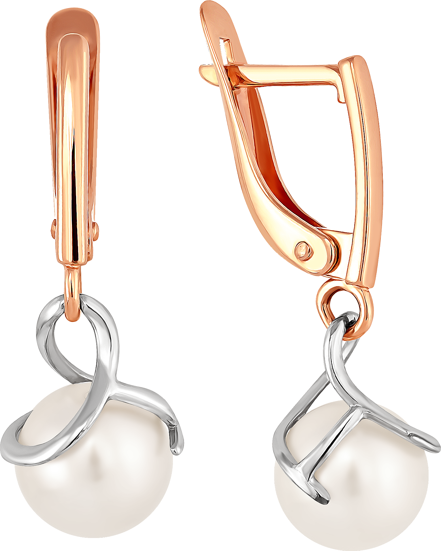 

Серьги женские из золота Примаэксклюзив 290-1-832Р, жемчуг, 290-1-832Р