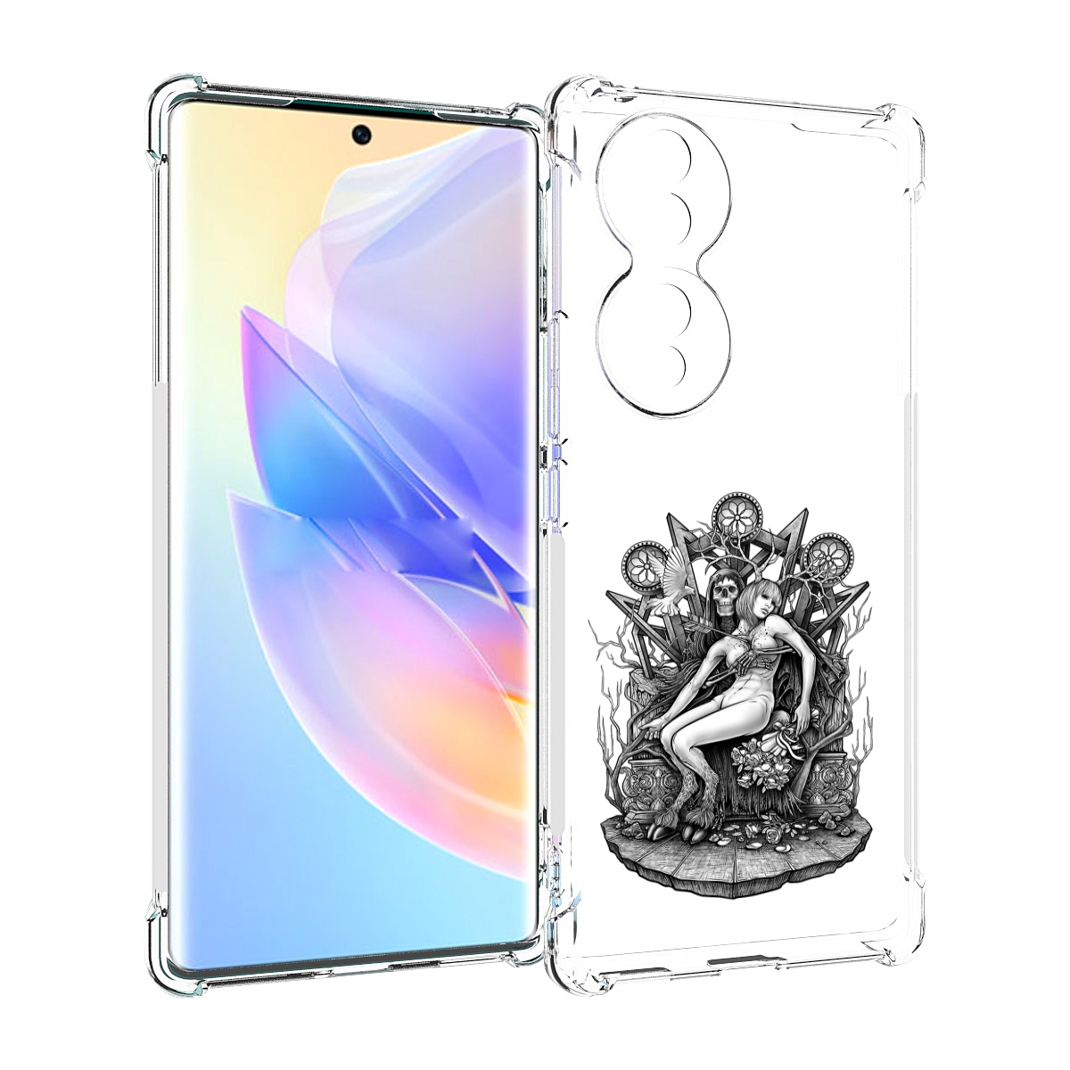 

Чехол MyPads девушка на троне для Honor 70, Прозрачный, Tocco