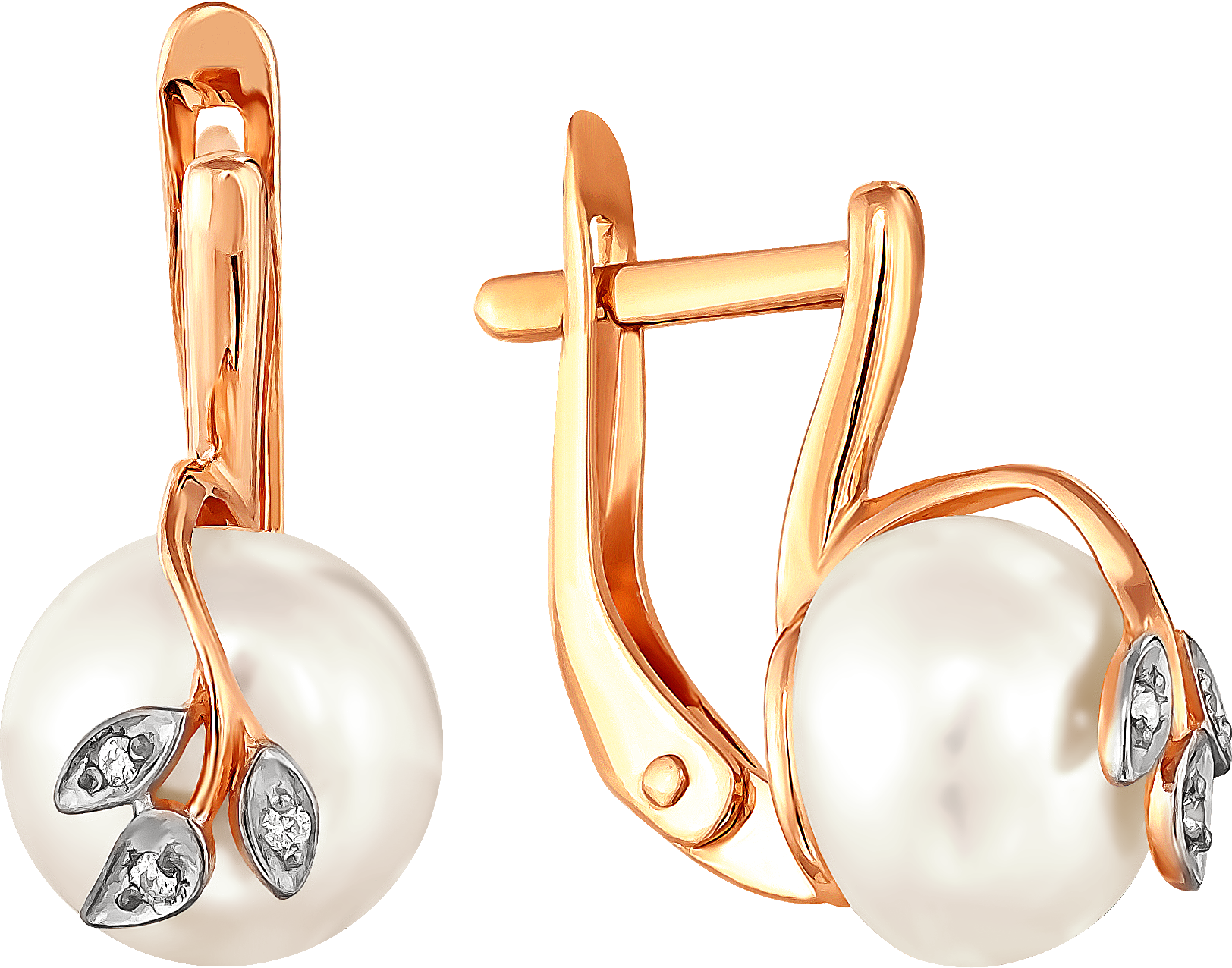 

Серьги женские из золота Примаэксклюзив 290-1-809Р, жемчуг/фианит, 290-1-809Р