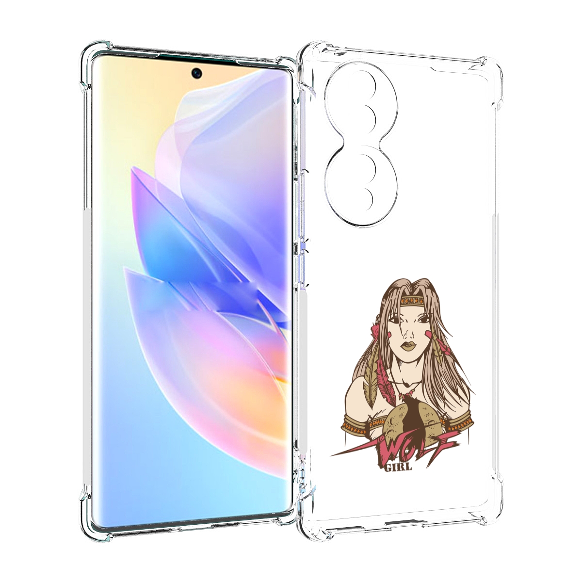 

Чехол MyPads девушка волк для Honor 70, Прозрачный, Tocco