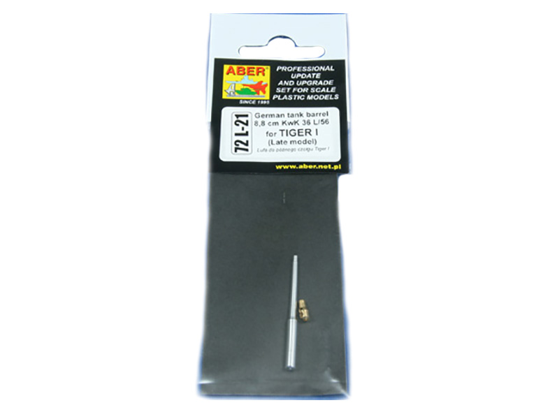 

72 L-21 Aber 1/72 German tank barrel 8,8cm KwK 36 L/56 for Late model Tiger I, 72 L-21