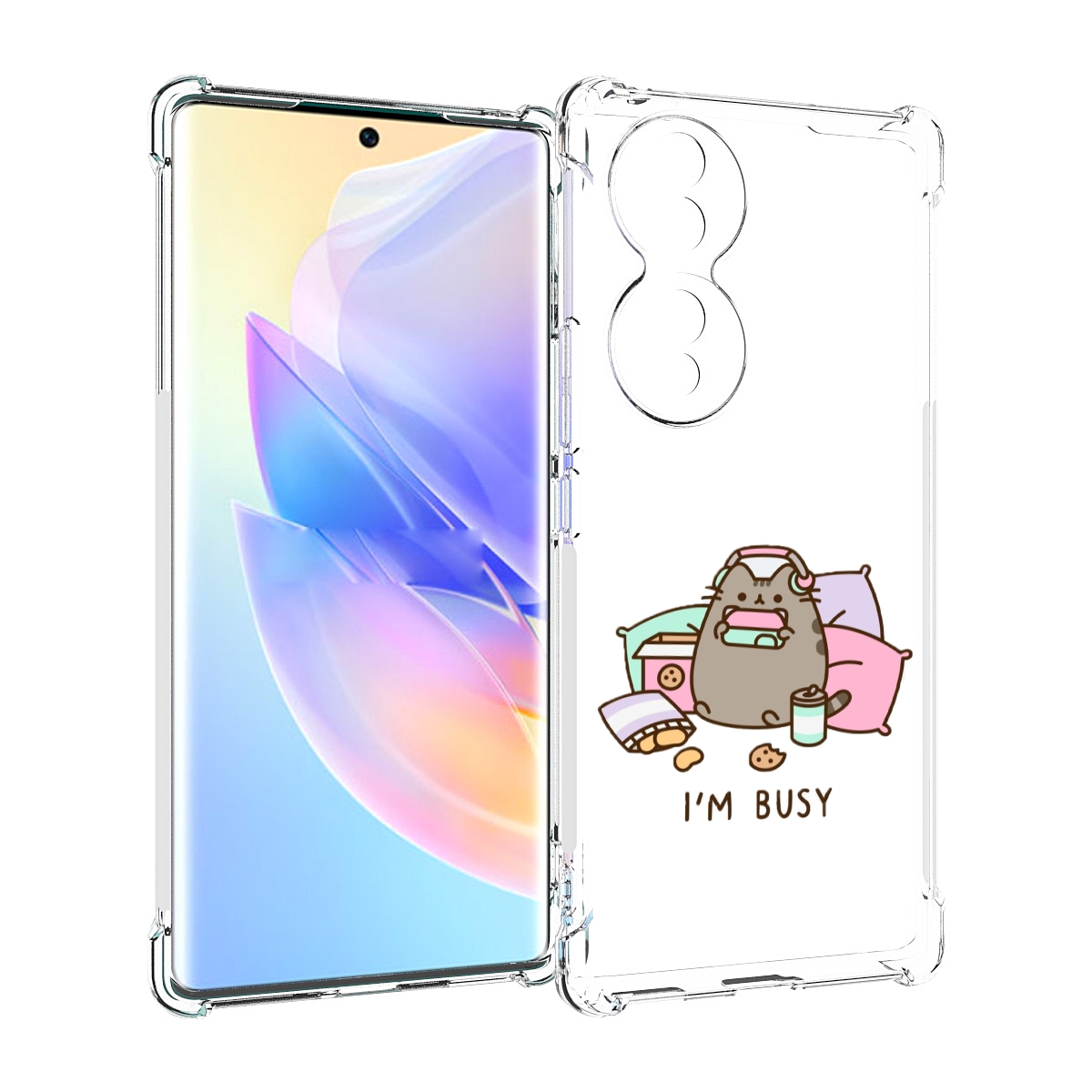 

Чехол MyPads я занятой для Honor 70, Прозрачный, Tocco