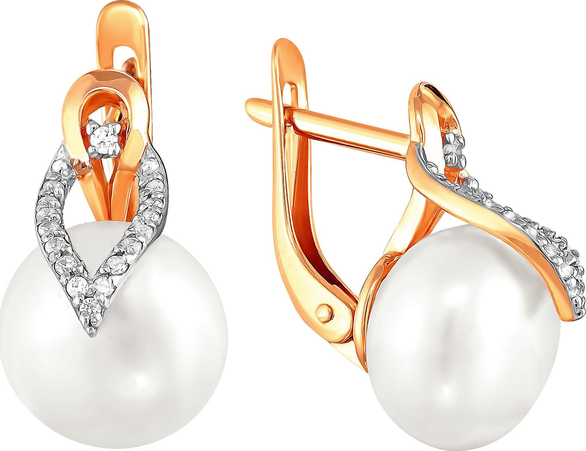 

Серьги женские из золота Примаэксклюзив 290-1-806Р, жемчуг/фианит, 290-1-806Р