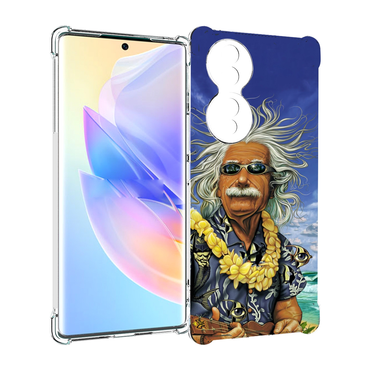 

Чехол MyPads энштейн на отдыхе для Honor 70, Прозрачный, Tocco