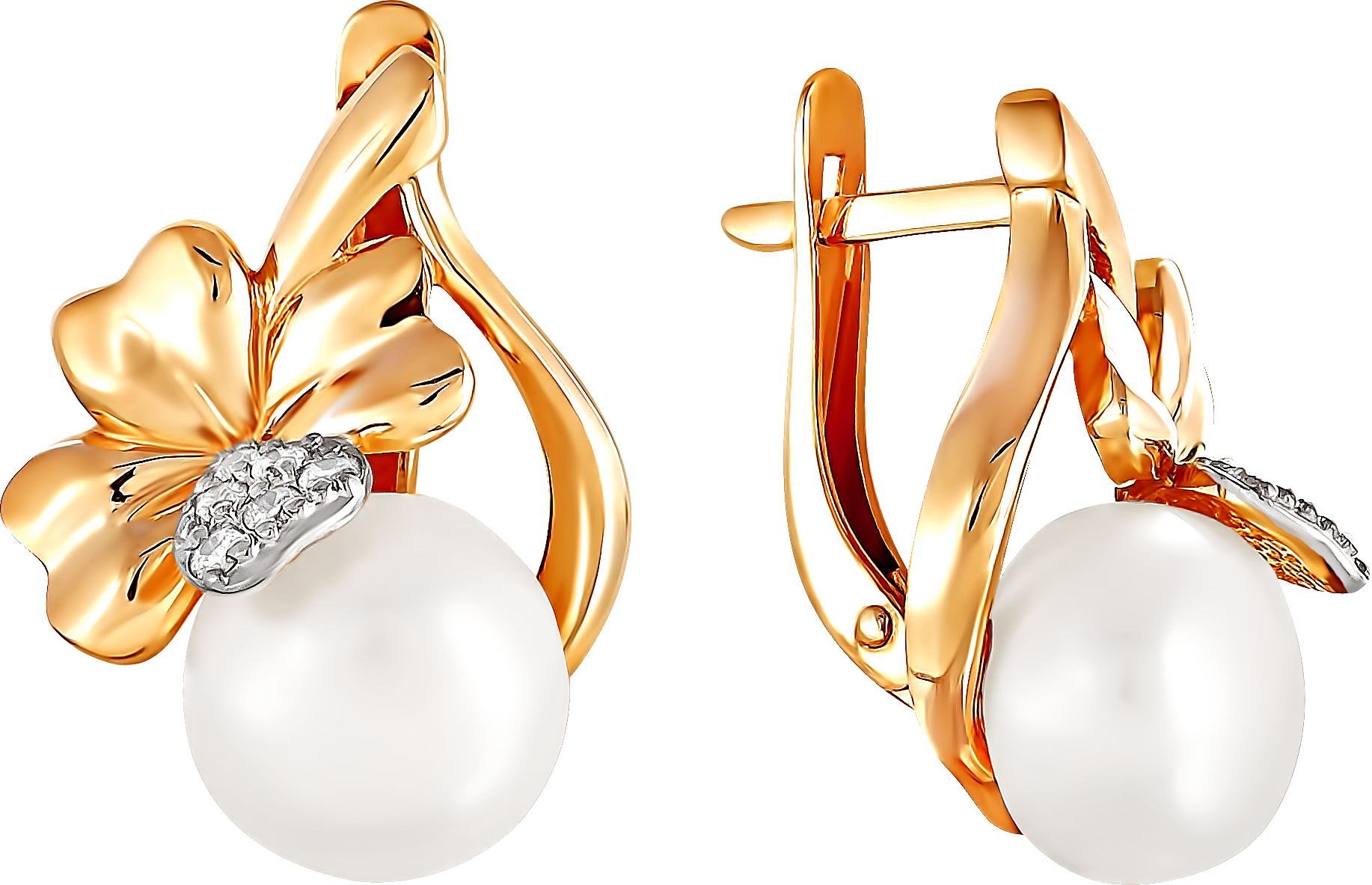

Серьги женские из золота Примаэксклюзив 290-1-577Р, жемчуг/фианит, 290-1-577Р