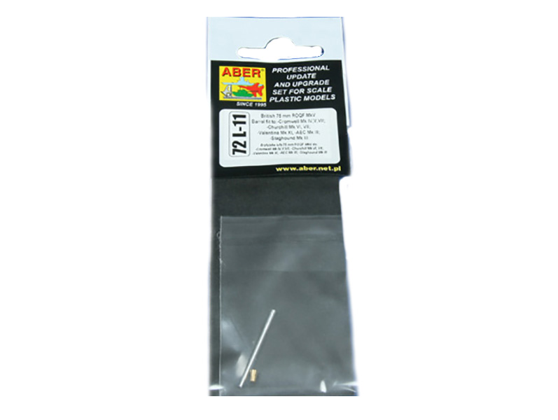 

72 L-11 Aber 1/72 British 75mm Roqf MkV barrel fit to: Cromwell Mk.IV, V, VII, Churchil Mk, 72 L-11