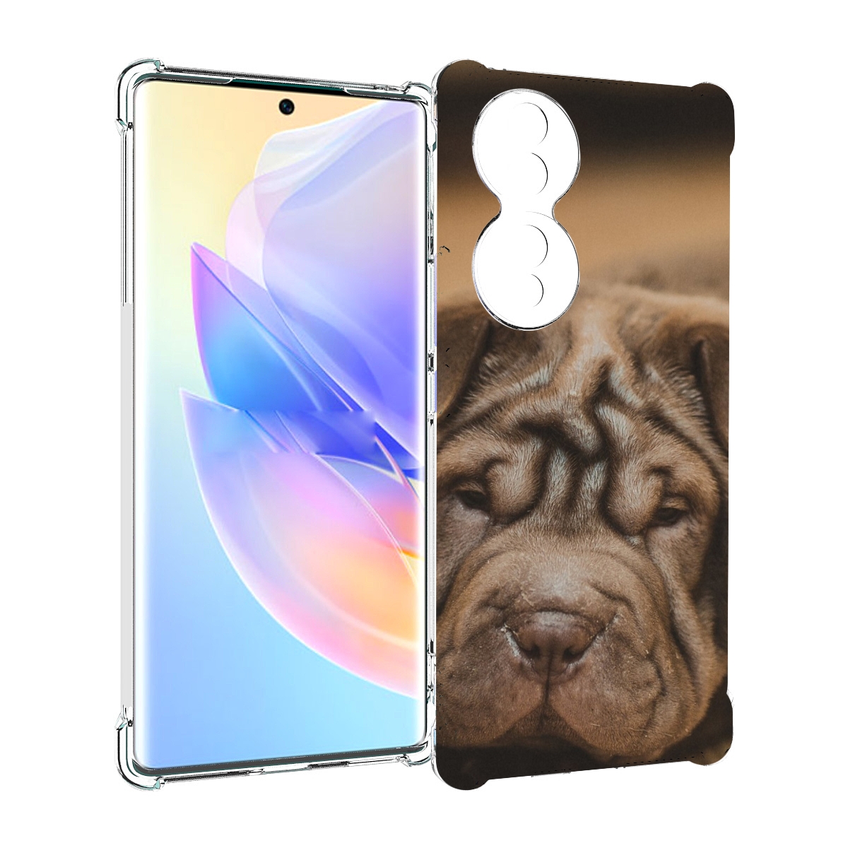 

Чехол MyPads шарпеи для Honor 70, Прозрачный, Tocco