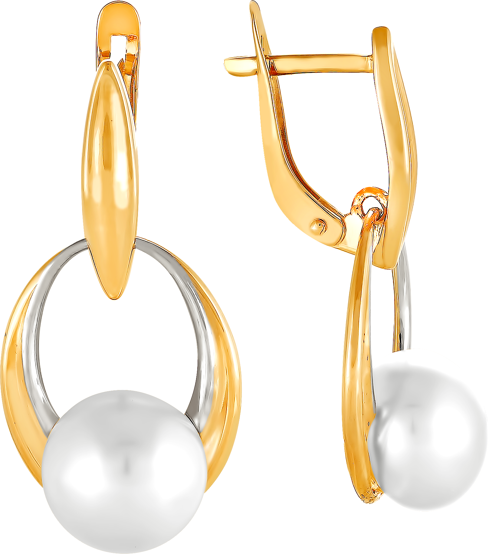 

Серьги женские из золота Примаэксклюзив 290-1-595Р, жемчуг, 290-1-595Р
