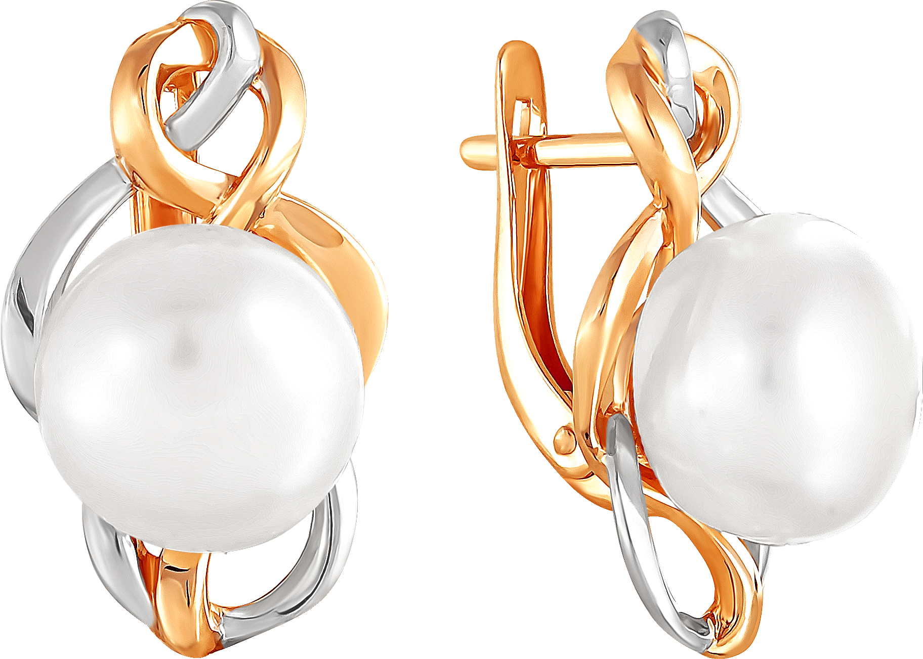 

Серьги женские из золота Примаэксклюзив 290-1-587Р, жемчуг, 290-1-587Р