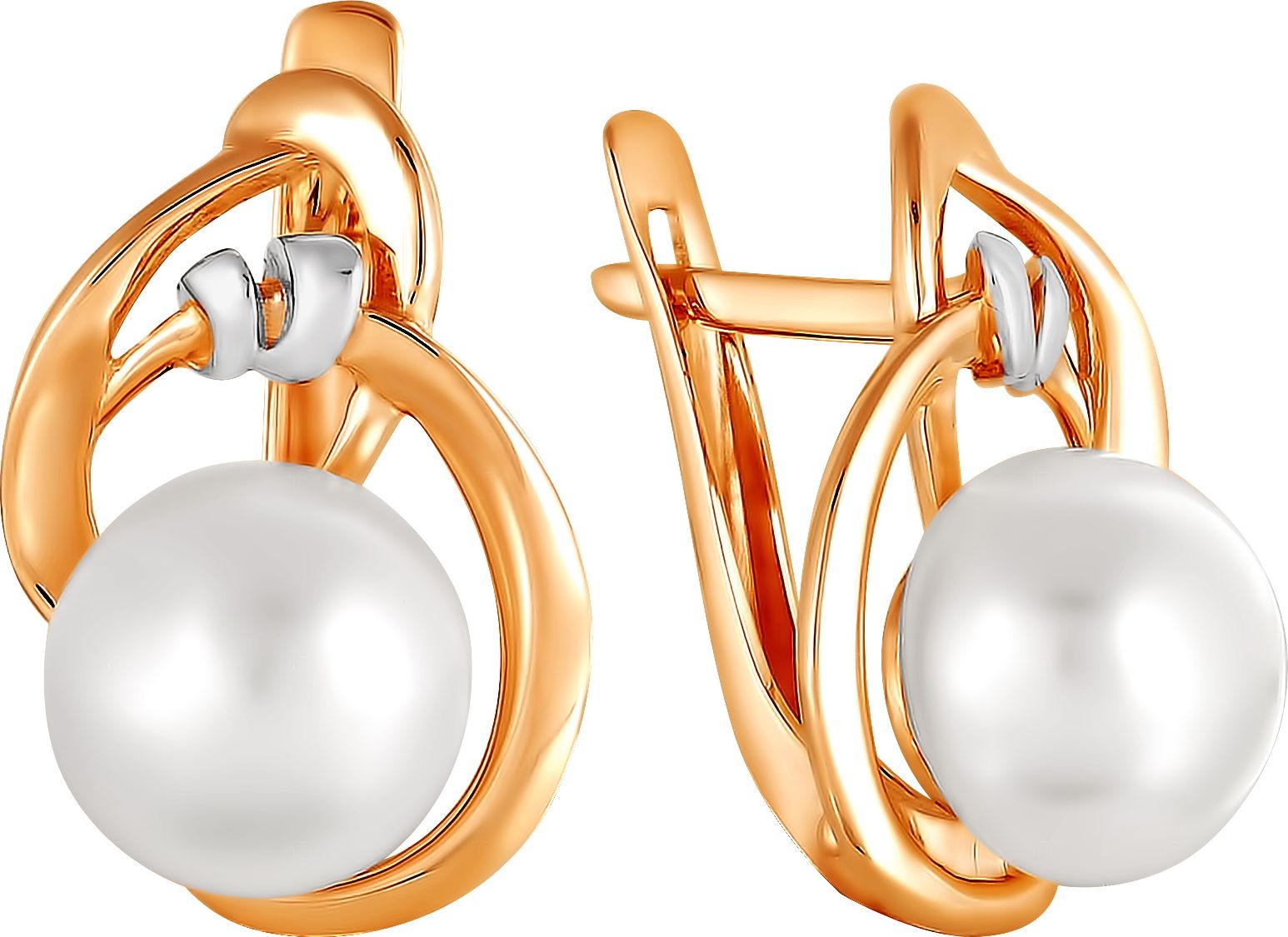 

Серьги женские из золота Примаэксклюзив 290-1-585Р, жемчуг, 290-1-585Р