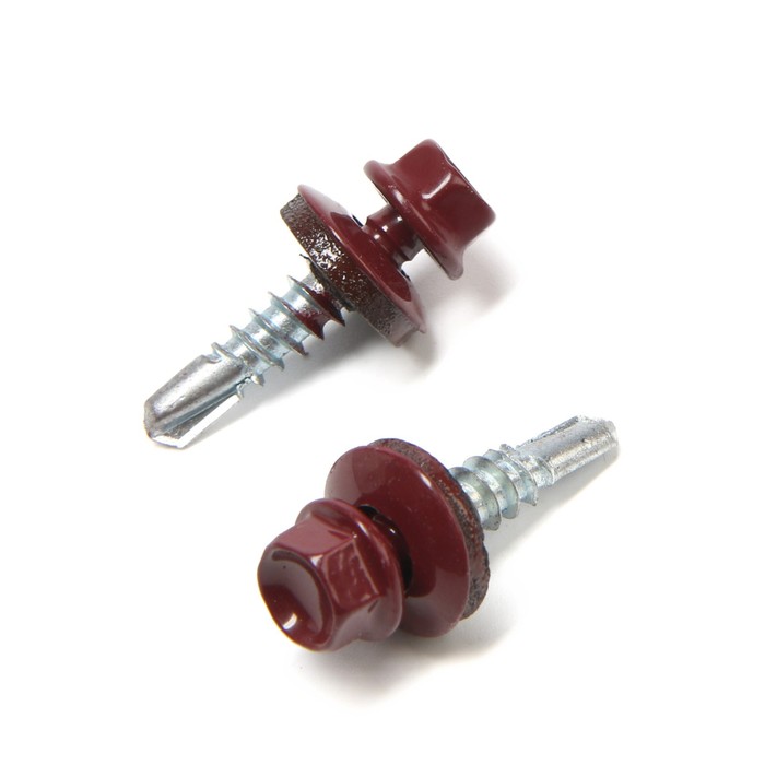 

Саморезы кровельные 5,5х25 мм, RAL3005 цвет бордовый, 200 шт.