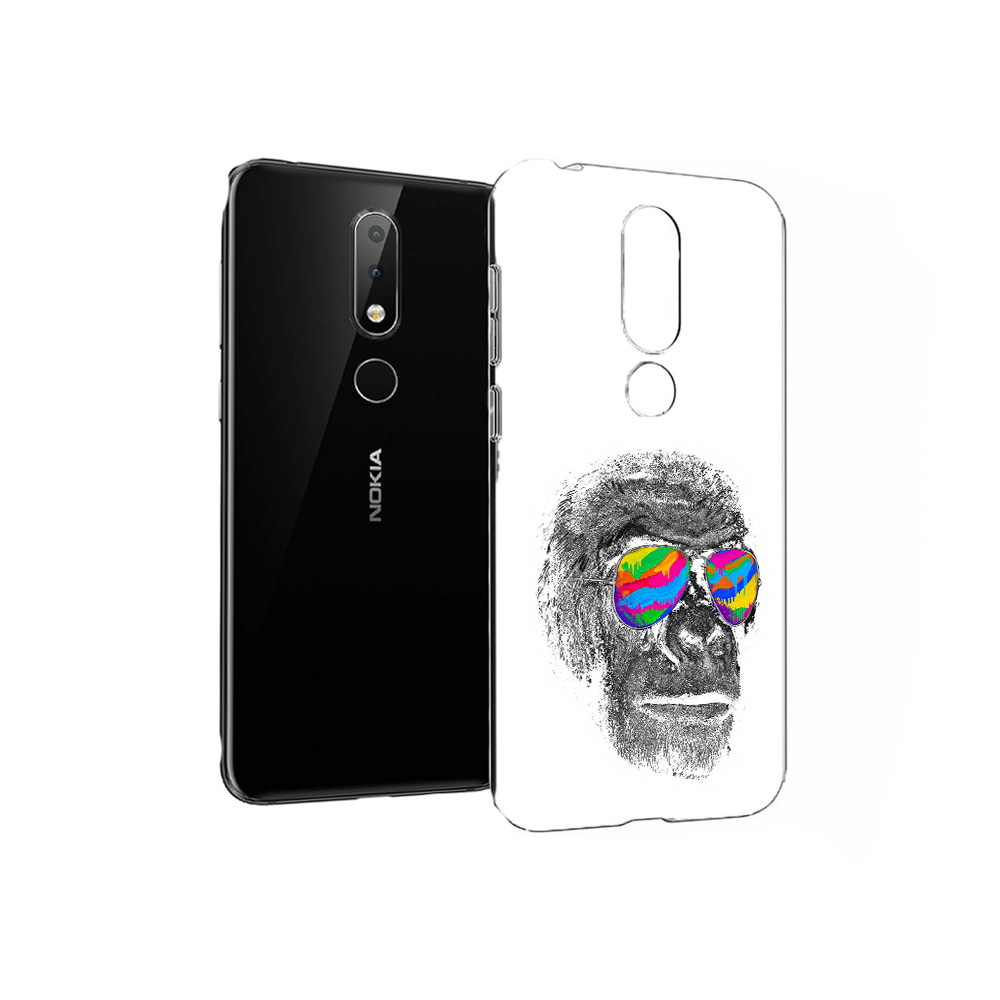

Чехол MyPads Tocco для Nokia X6 крутая обезьяна в очках (PT115295.99.422), Прозрачный, Tocco