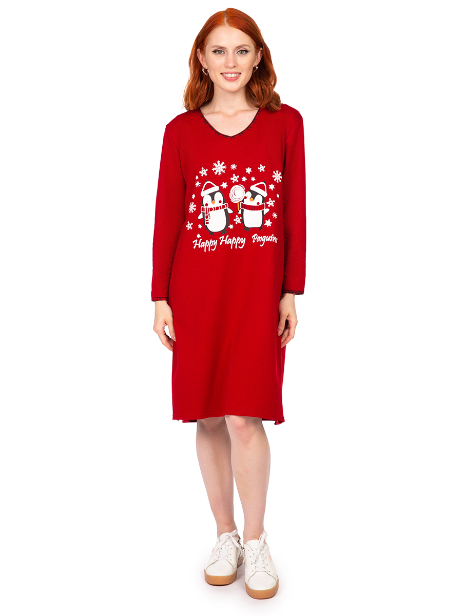 Платье домашнее женское N.O.A. 31959 красное 56 RU