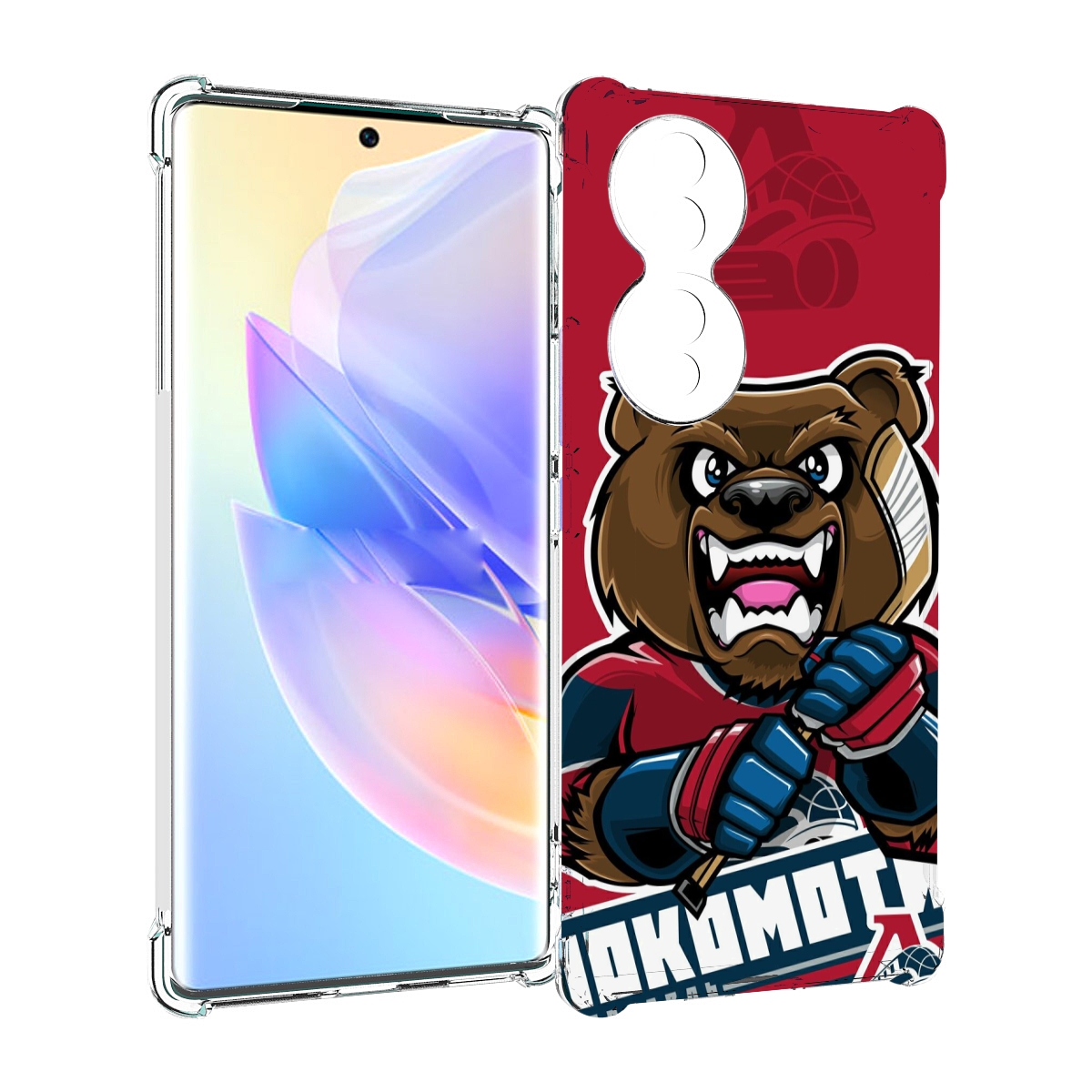

Чехол MyPads хоккеи локомотив ярославь мужской для Honor 70, Прозрачный, Tocco