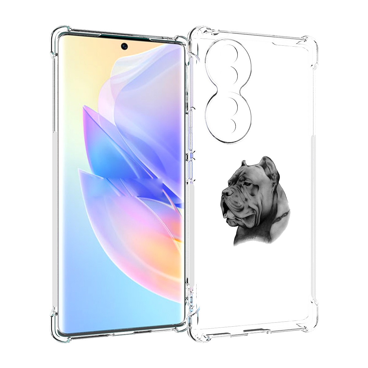 

Чехол MyPads грозный бульдог для Honor 70, Прозрачный, Tocco