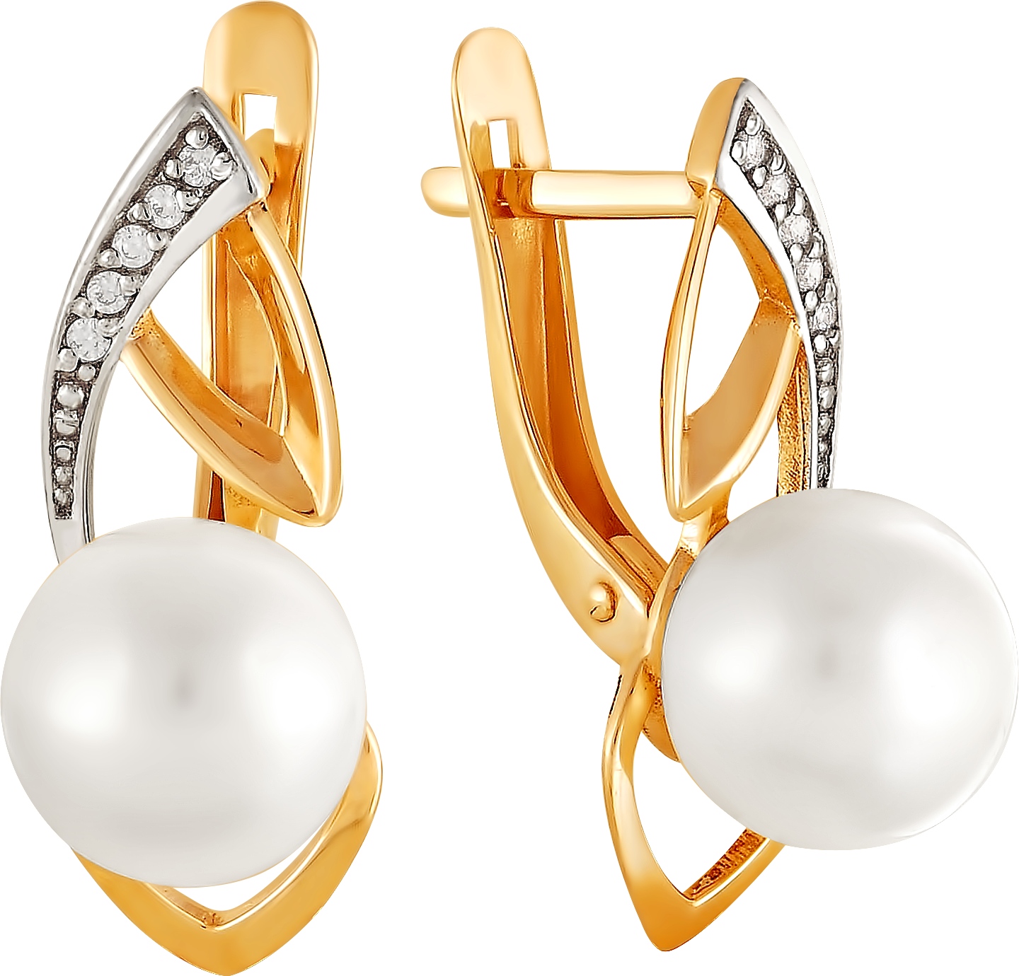 

Серьги женские из золота Примаэксклюзив 290-1-687Р, жемчуг/фианит, 290-1-687Р