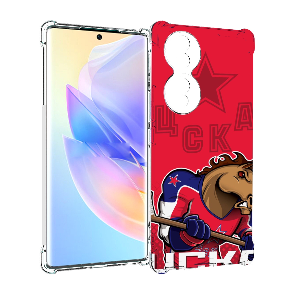 

Чехол MyPads хк цска мужской для Honor 70, Прозрачный, Tocco