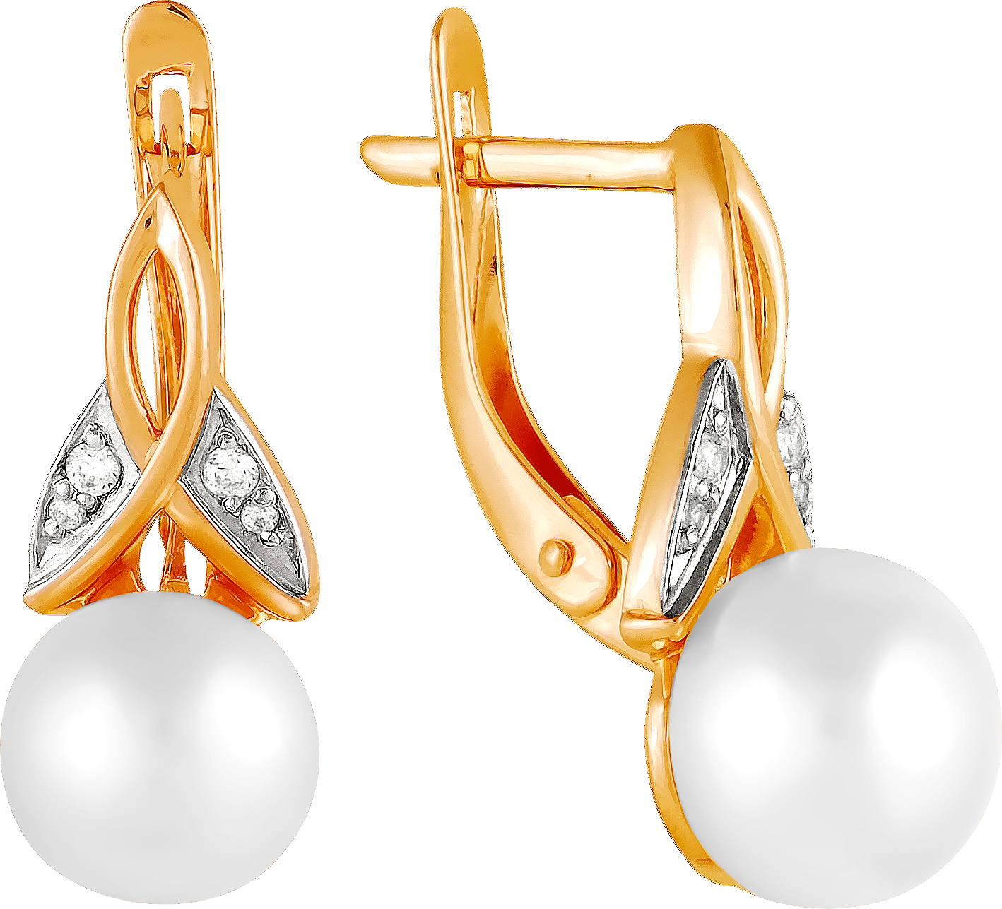 

Серьги женские из золота Примаэксклюзив 290-1-649Р, жемчуг/фианит, 290-1-649Р