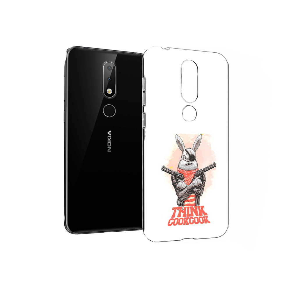 

Чехол MyPads Tocco для Nokia X6 кролик пират (PT115295.99.419), Прозрачный, Tocco