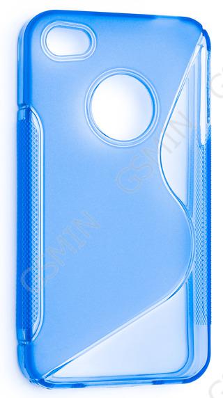 

Чехол NoBrand для Apple iPhone 4 Blue, Белый