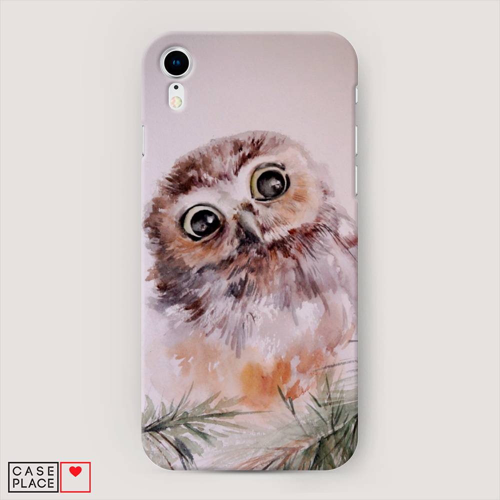 

Пластиковый чехол "Сова на розовом" на Apple iPhone XR (10R), 12020-1