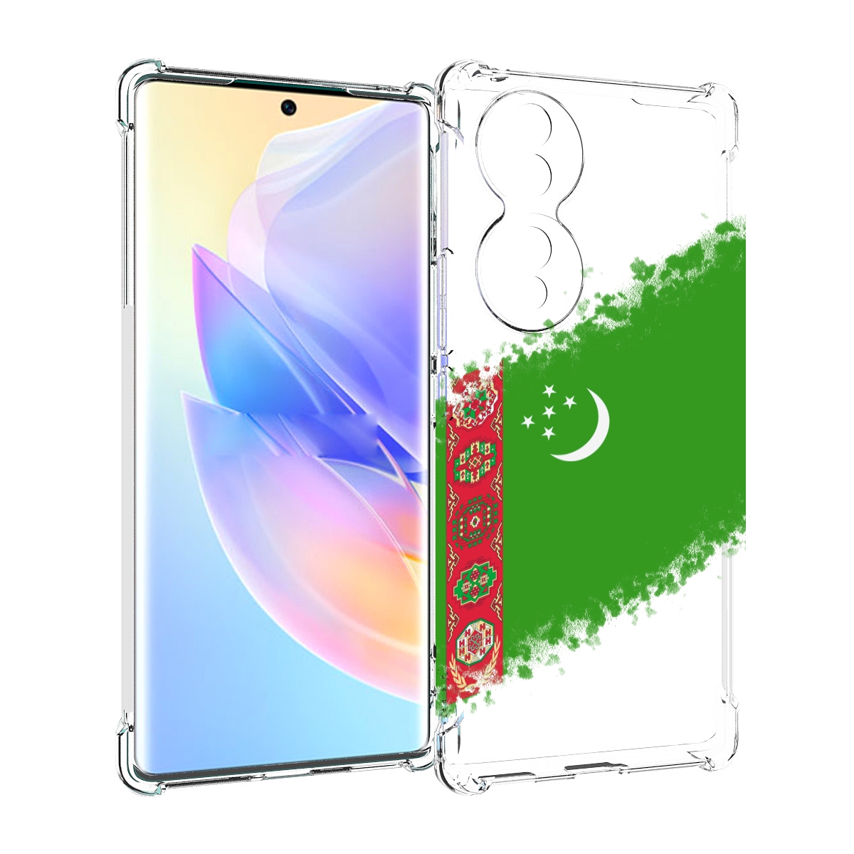 

Чехол MyPads флаг герб Туркменистан-1 для Honor 70, Прозрачный, Tocco