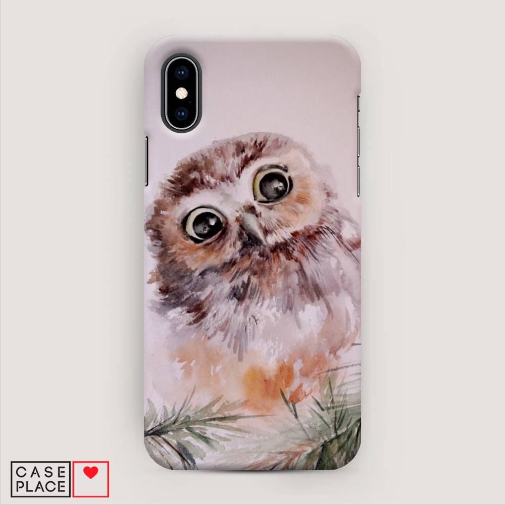 

Пластиковый чехол "Сова на розовом" на Apple iPhone X (10), 11020-1