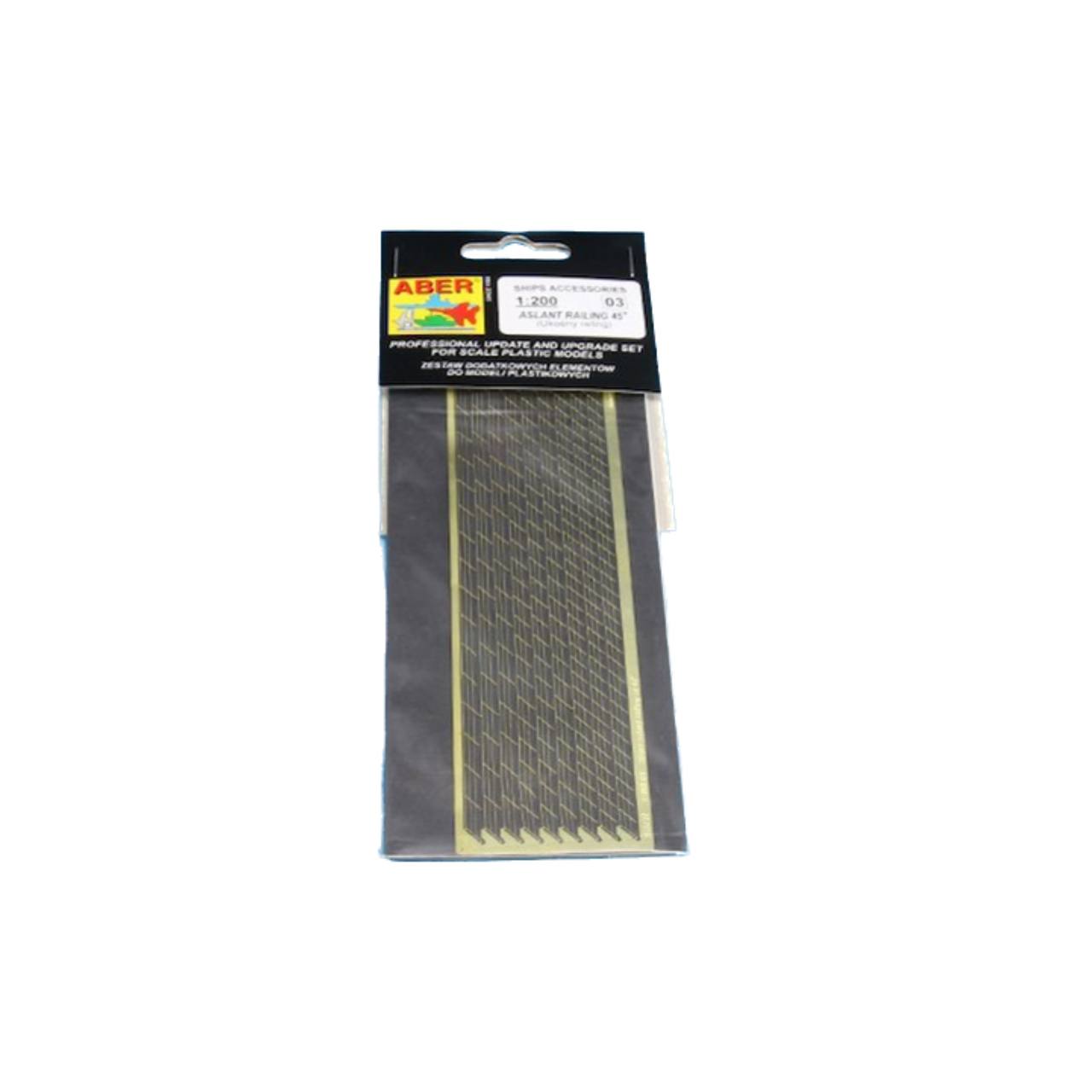

200-03 Aber 1/200 Ship aslant railing for stairs at 45 degree, Однотонный, 200-03