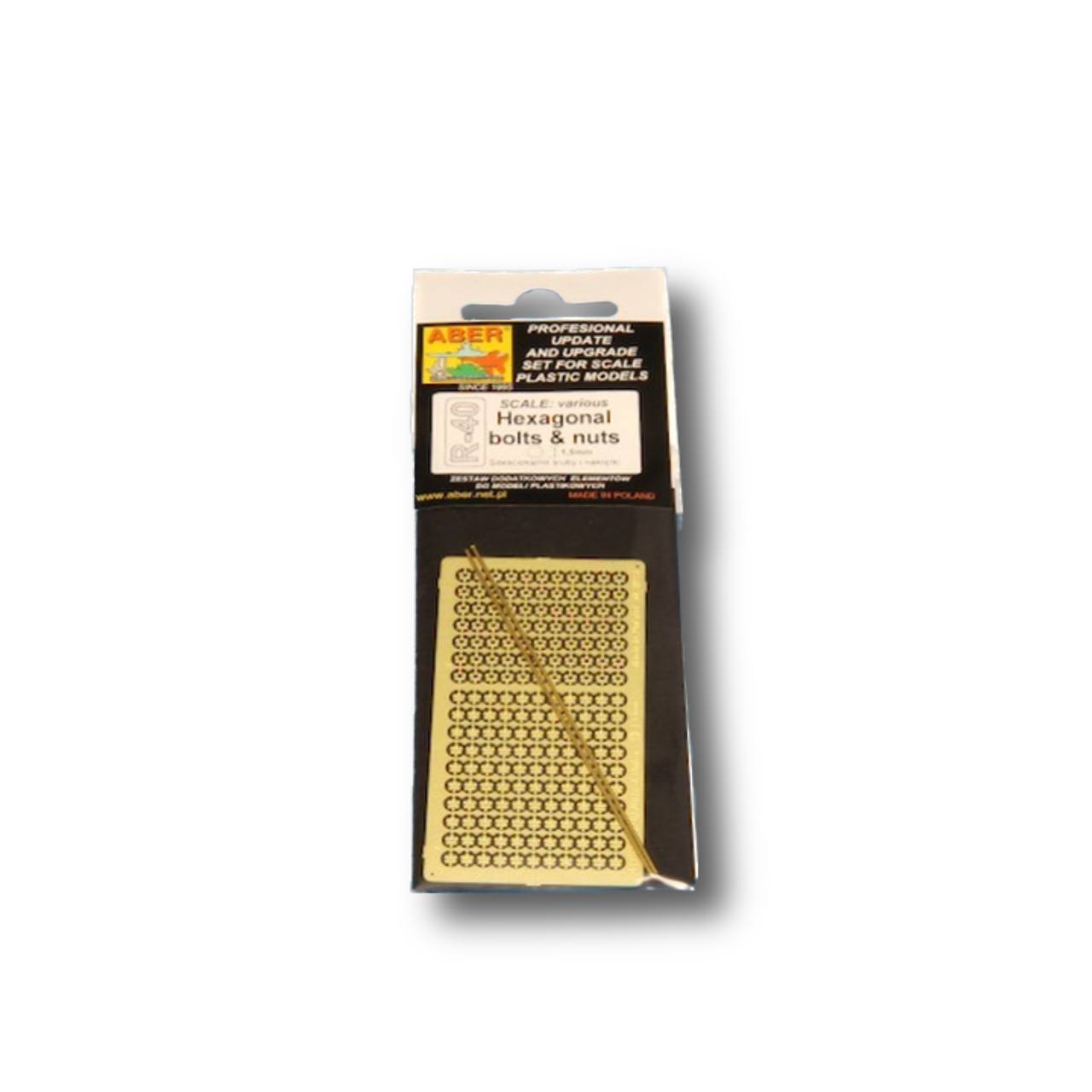 

R-40 Aber 1/16 Hexagonal bolts and nuts 1,5mm, Однотонный, R-40