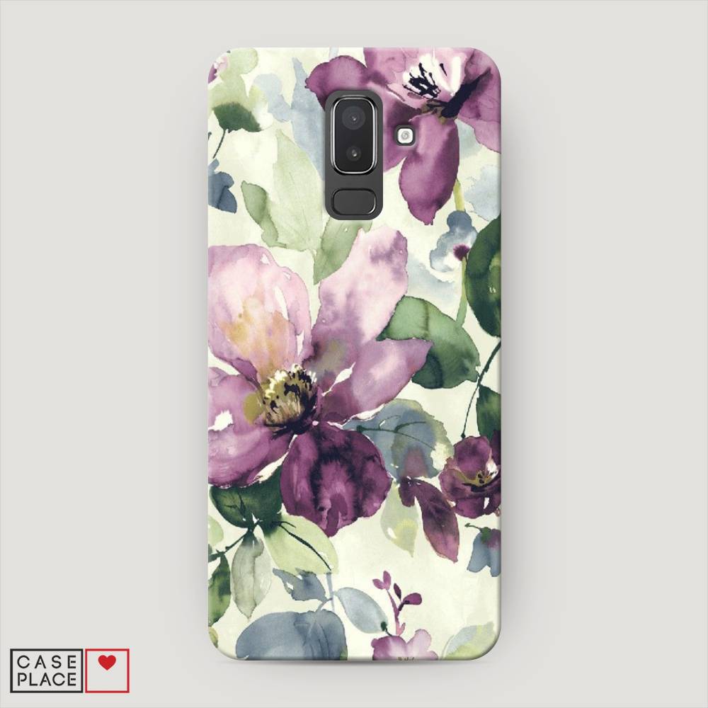 

Чехол Awog "Сиреневые цветы-акварель" для Samsung Galaxy J8