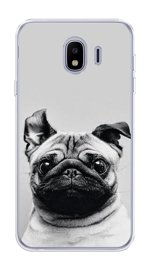 

Чехол Awog на Samsung Galaxy J4 "Ушастый мопс", Серый, 26450-1