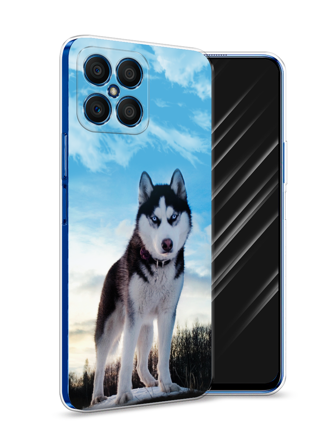 

Чехол Awog на Honor X8 "Хаски 3", Белый;черный;голубой, 6107650-2