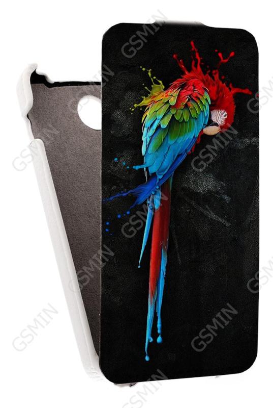 Кожаный чехол для Explay Joy Art Case (Белый) (Дизайн 152)