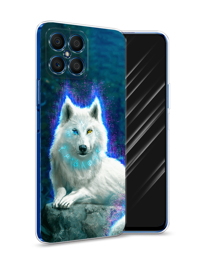 

Чехол Awog на Honor X8 "Белоснежный волк", Белый;зеленый;фиолетовый, 6107650-2