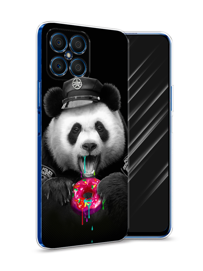 

Чехол Awog на Honor X8 "Панда police", Черный;белый;розовый, 6107650-2