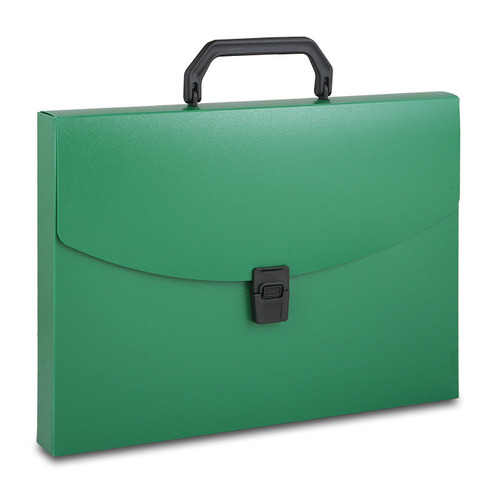 фото Упаковка портфелей бюрократ -bpp01grn, 1 отд., a4, пластик, 0.7мм, зеленый
