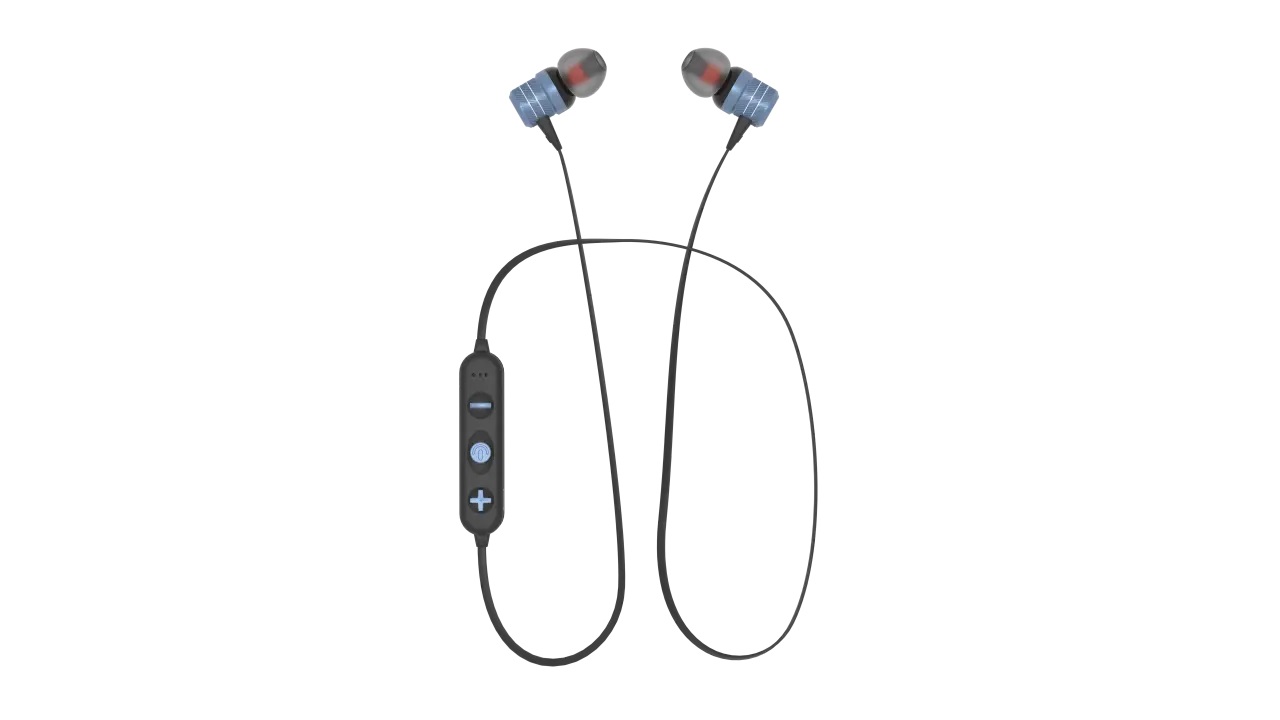 

Беспроводные наушники More choice BG20 Blue вакуумные с шейным шнурком, BG20
