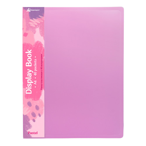 

Упаковка папок Бюрократ Pastel PAST40PINK, 40шт вкладышей, A4, пластик, 0.5мм, розовый