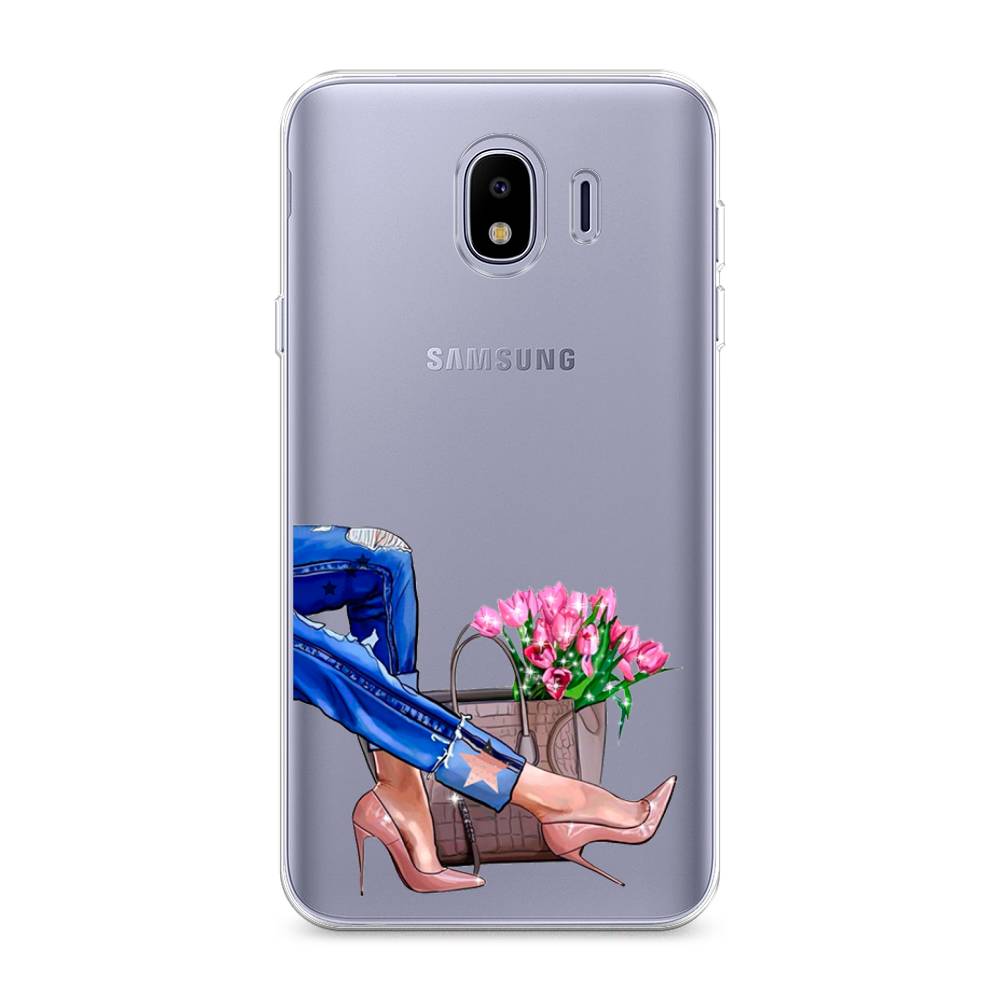 

Чехол Awog на Samsung Galaxy J4 "Каблучки", Голубой;коричневый;розовый, 26450-7